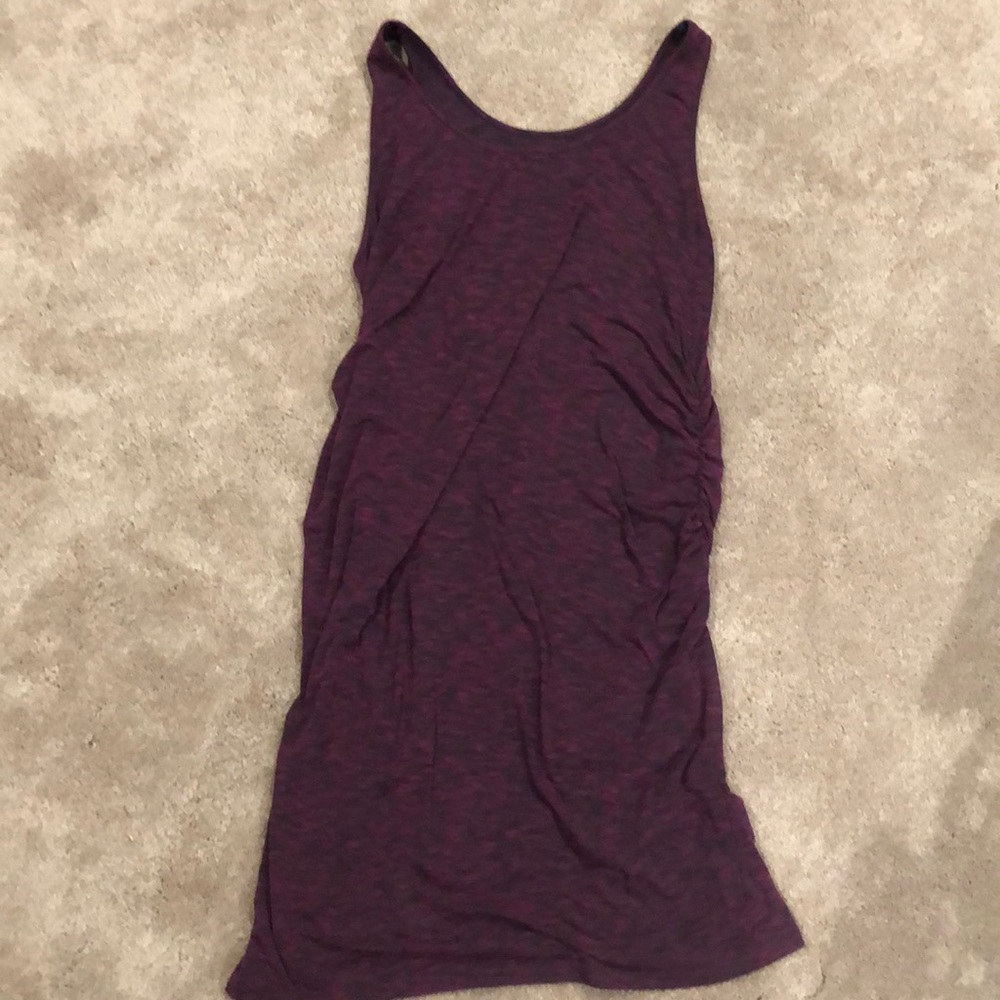 Pink and dark grey maternity dress